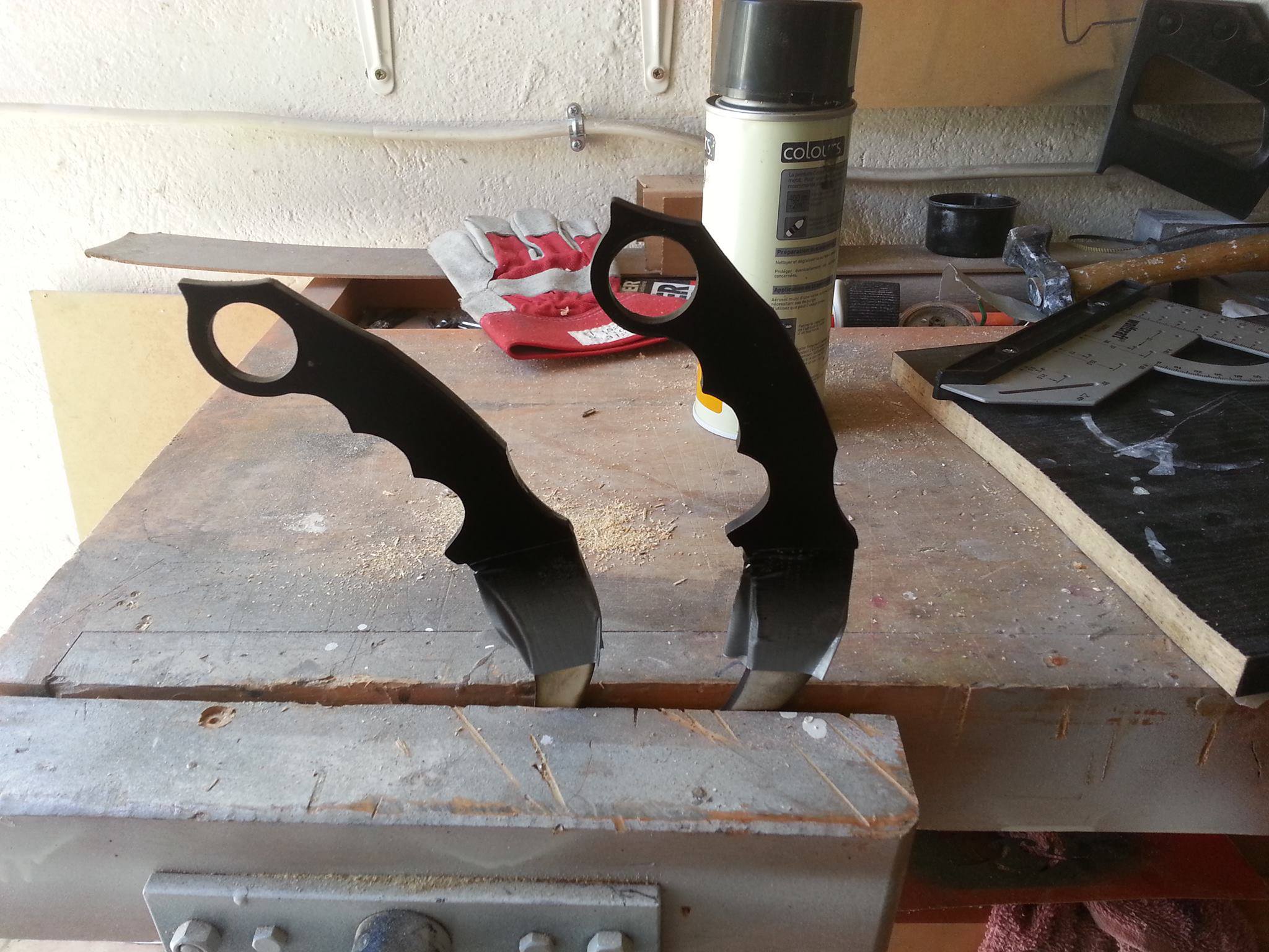 Fabrication d'un Kerambit - Peindre les Kerambit