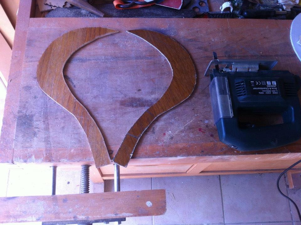 Fabrication d'un Sabit en bois - Dessiner et découper la forme du Sabit