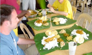 Penang Repas indien feuilles bananier