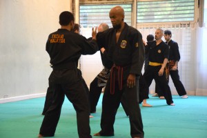 Stage de Pencak Silat traditionnel - Willy et Mahéry pendant une technique