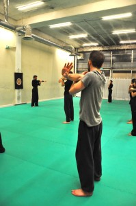 Cours de Pencak Silat - Seni Gayung Fatani - échauffement bras