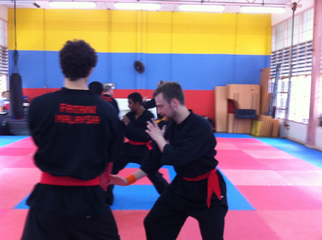 Penchak Silat - Entraînement au pao pendant le stage pencak silat en malaisie